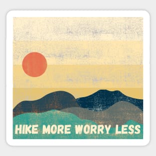 Hike More Worry Less Sunset Sticker